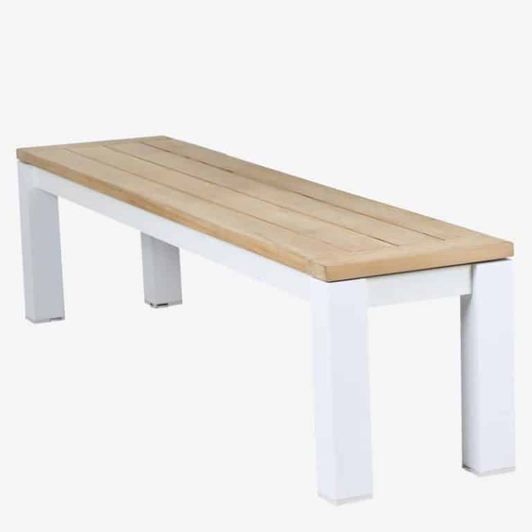Clay Bench Seat 1940x400 White Geelong Outdoor Furniture