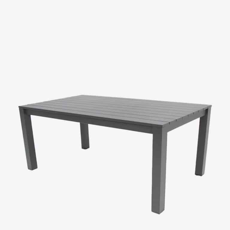 Dune Dining Table 1800x940 Gunmetal Geelong Outdoor Furniture