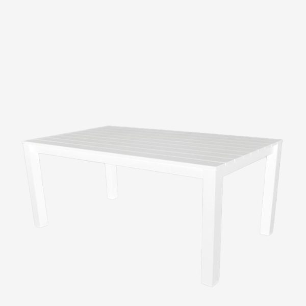 Dune Dining Table 1800x940 White Geelong Outdoor Furniture