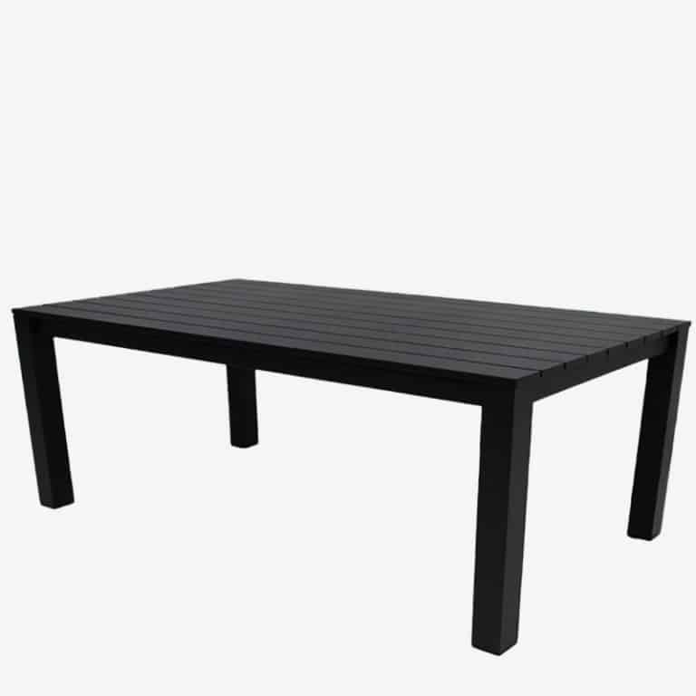 Dune Dining Table 2200x1000 Black Geelong Outdoor Furniture