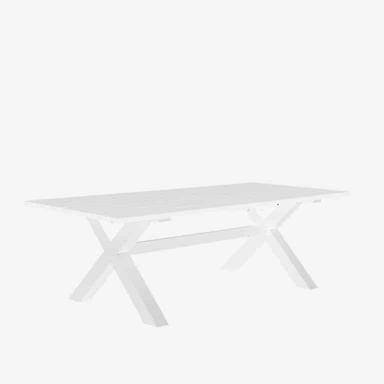 Floret XLeg Table 2400x1000 White Geelong Outdoor Furniture