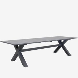 Floret X-Leg Dining Table 3000mm (Gunmetal)