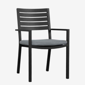 Mayfair Dining Chair & Cushion (Black)