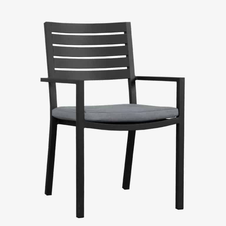 Mayfair Dining Chair & Cushion Black Geelong Outdoor Furniture