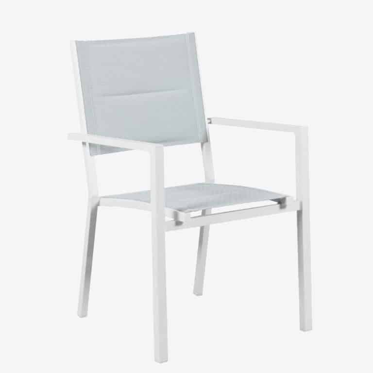 Mayfair Padded Sling Dining Chair White Geelong Outdoor Furniture