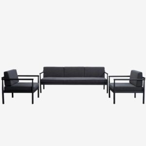 Mosman 3pc Lounge Set (Gunmetal)