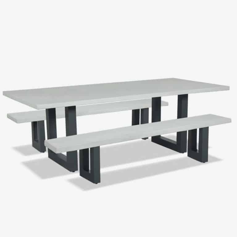 Switch 3piece Bench Set 2200 U Leg Light Grey, Gunmetal LOW
