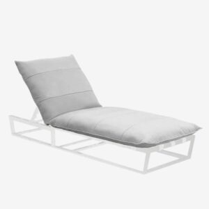 Atrium Sun Lounge Low with Thick Cushion (White)