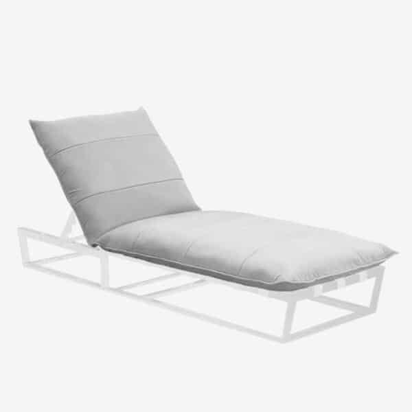 Atrium Sun Lounge (Low) With Cloud Cushion White, Lead Chine PRE
