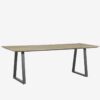 Delta Dining Table Acacia 2200mm (Gunmetal)