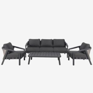 Lyne 4pc Triple Lounge Set - Gunmetal