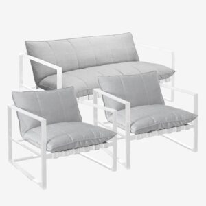 Atrium 3pc Double Lounge Set (White)