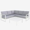 Colada Corner Lounge with Square Coffee Table (White)