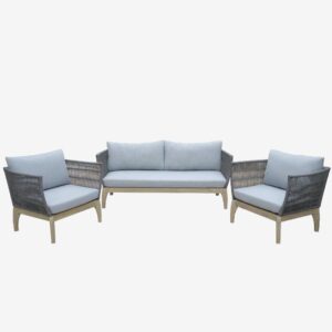 River 3pc Outdoor Lounge-Setting (Grey Rope)