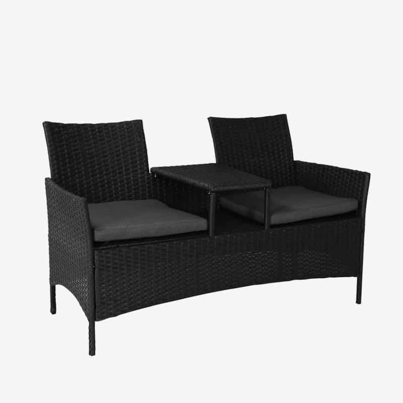 Jack And Jill Chat Set Black Geelong Outdoor Furniture